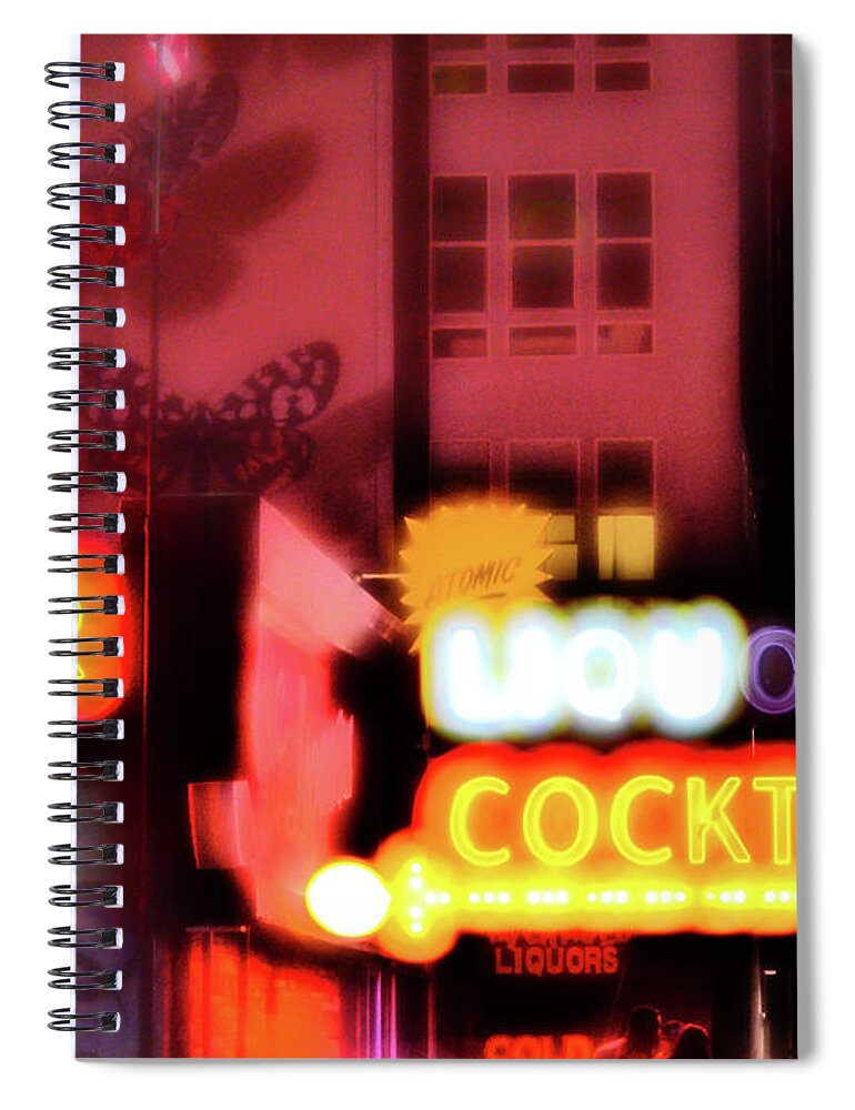 Atomic Lounge Spiral Notebook featuring the photograph Atomic Lounge by John Vail
