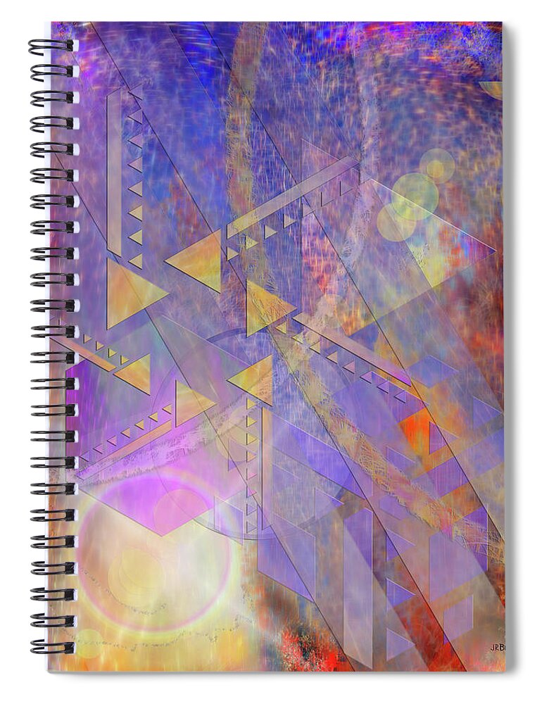 Aurora Aperture Spiral Notebook featuring the digital art Aurora Aperture by Studio B Prints