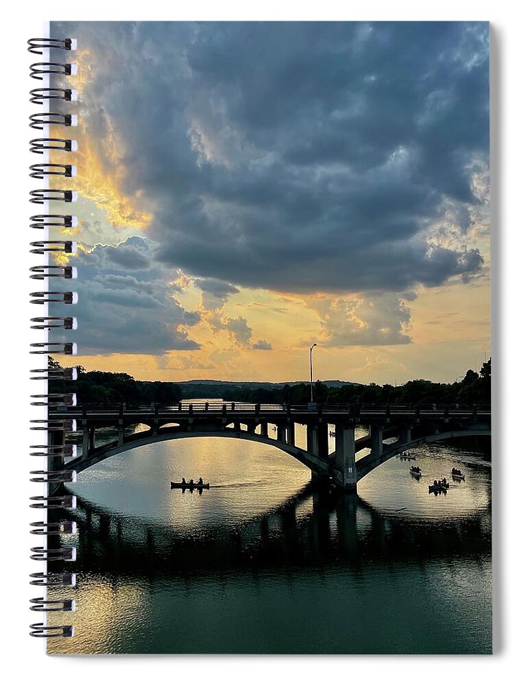 Austin Spiral Notebook featuring the photograph Austin Town Lake Sunset by Tanya White