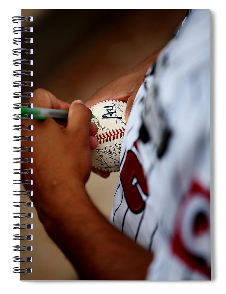 Baseball Spiral Notebook featuring the photograph Autograph by Brad Barton