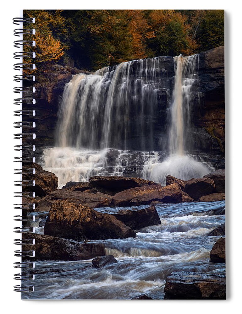 Blackwater Falls Spiral Notebook featuring the photograph Autumn at Blackwater Falls by Jaki Miller