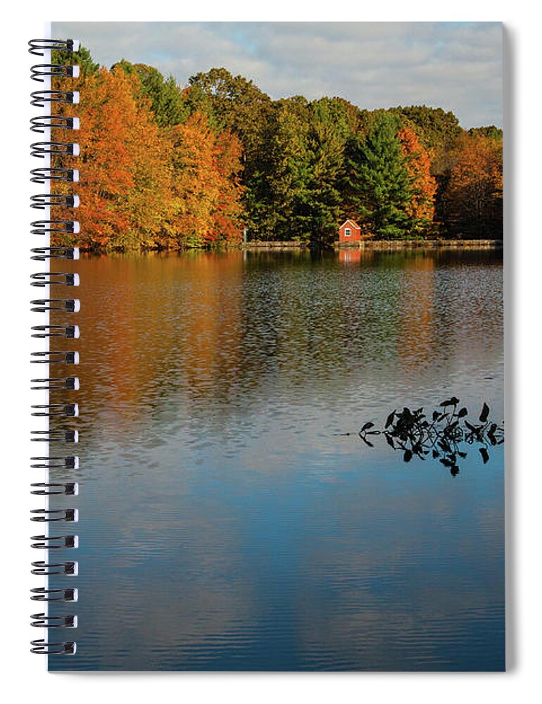Autumn Spiral Notebook featuring the photograph Autumn at Hope Lake by Karol Livote