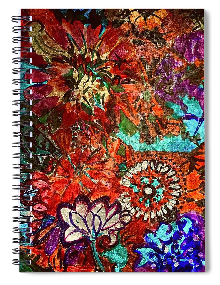  Spiral Notebook featuring the painting Autumn Birthday by Tommy McDonell