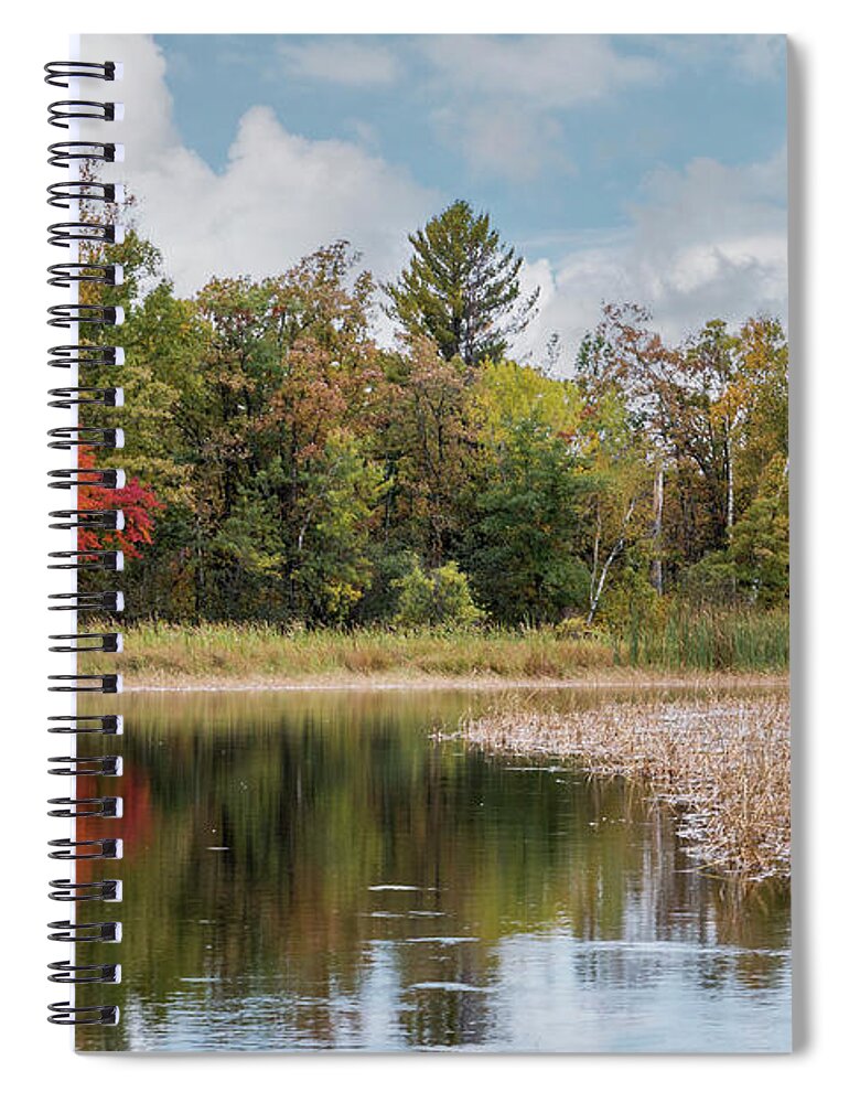 Autumn Spiral Notebook featuring the photograph Autumn Blue Heron by Patti Deters