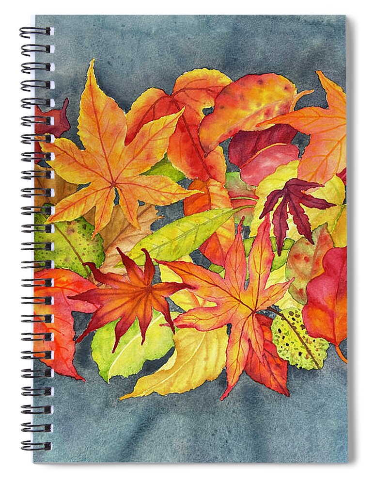 Autumn Spiral Notebook featuring the painting Autumn Collection by Lucy Arnold