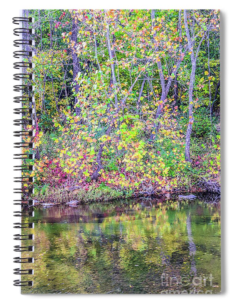 Autumn Spiral Notebook featuring the photograph Autumn Colors Looks Like a Monet by Peggy Franz