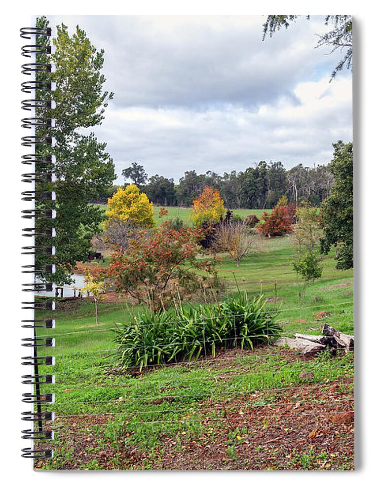 Autumn Spiral Notebook featuring the photograph Autumn in the Garden 5 by Elaine Teague