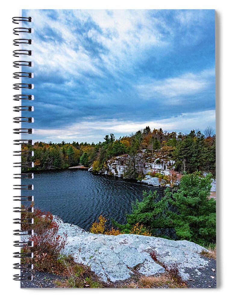 2018 Spiral Notebook featuring the photograph Autumn on a Secret Lake by Stef Ko