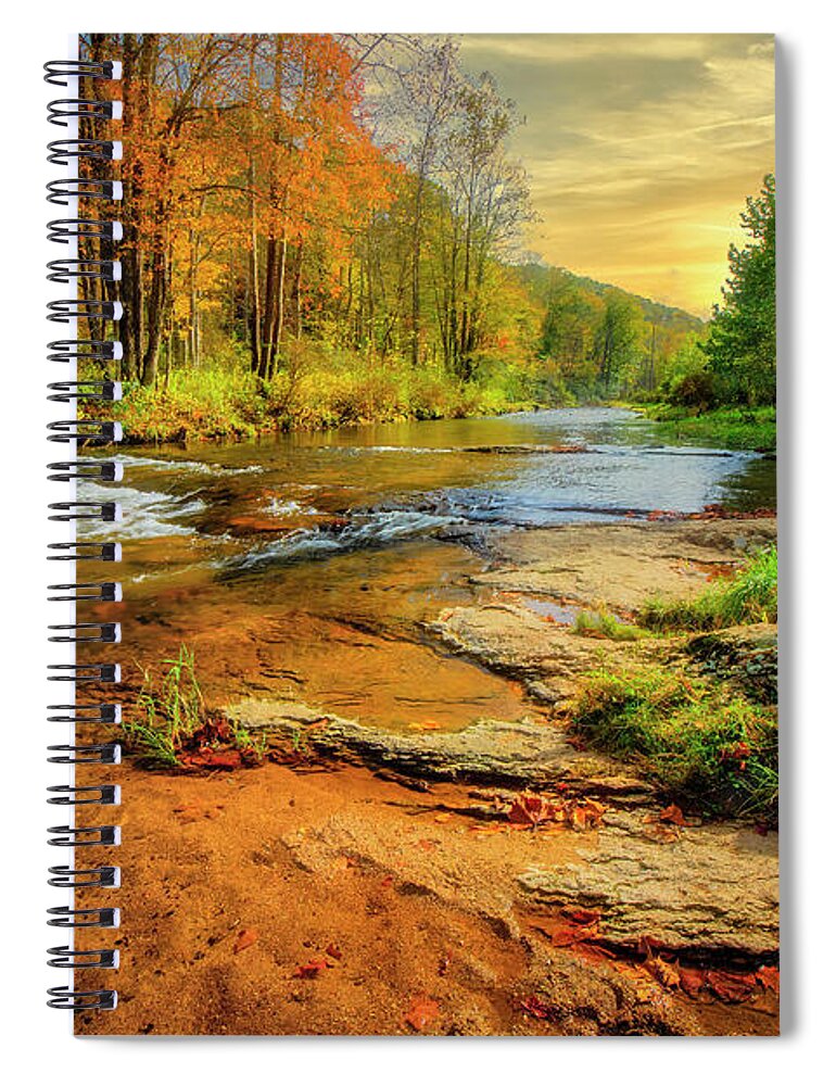 Elk River Spiral Notebook featuring the photograph Autumn on Elk River by Shelia Hunt