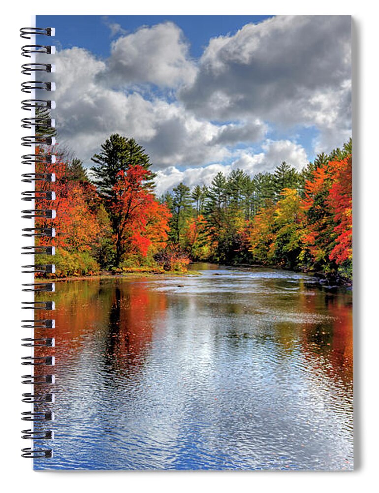Fine Art Spiral Notebook featuring the photograph Autumn on the Ossipee River by Robert Harris