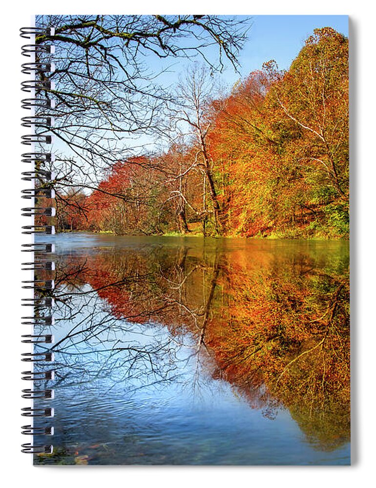 Holston River Spiral Notebook featuring the photograph Autumn on the South Fork by Shelia Hunt