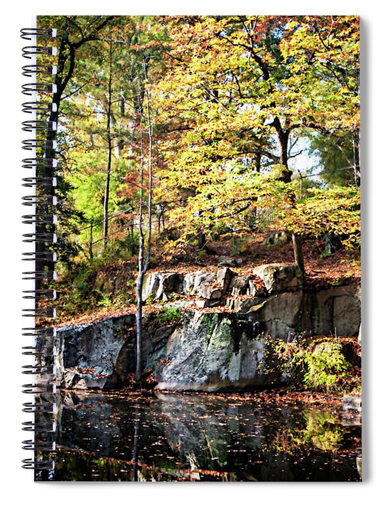 Color Spiral Notebook featuring the photograph Autumn Pond by Alan Hausenflock