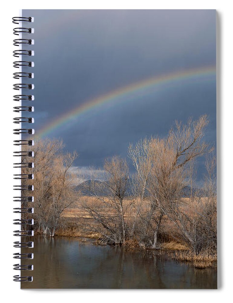 Rainbow Spiral Notebook featuring the photograph Autumn Rainbow by Alicia Glassmeyer