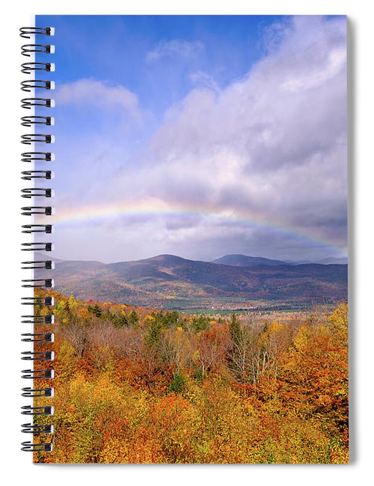 New Hampshire Spiral Notebook featuring the photograph Autumn Rainbow by Jeff Sinon