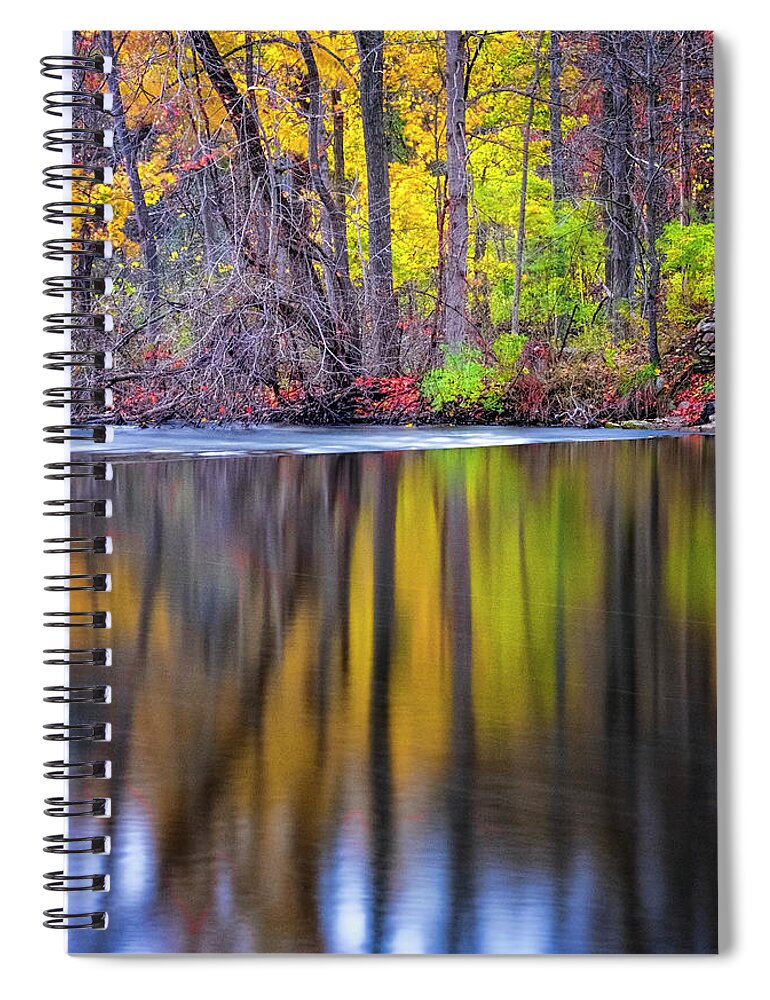 Lake Reflection Spiral Notebook featuring the photograph Autumn Reflection III by Tom Singleton