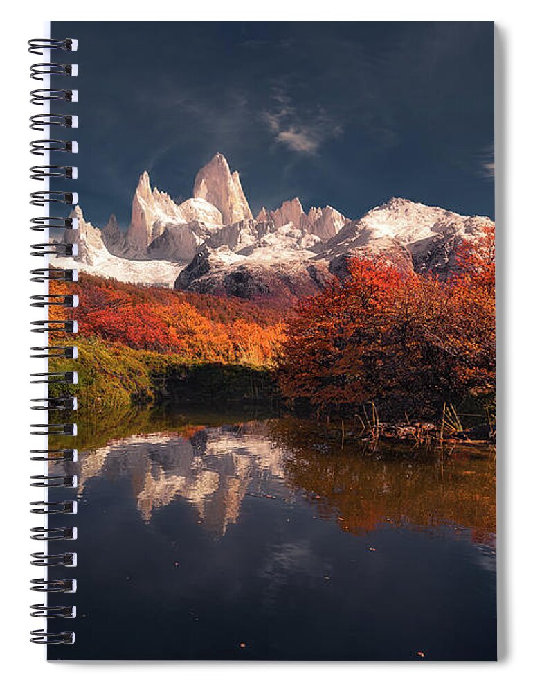 Autumn Spiral Notebook featuring the photograph Autumn Reflections by Henry w Liu