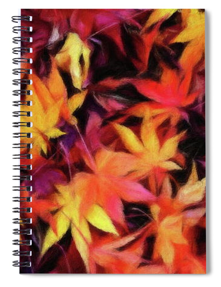 Leaves Spiral Notebook featuring the digital art Autumn by Russ Harris