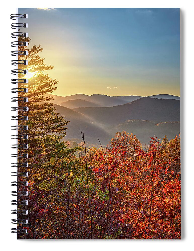 Autumn Spiral Notebook featuring the photograph Autumn Sunrise by Tricia Louque