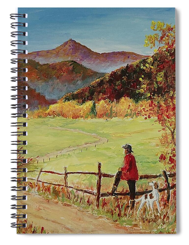 Autumn Spiral Notebook featuring the painting Autumn's Best Friend by ML McCormick