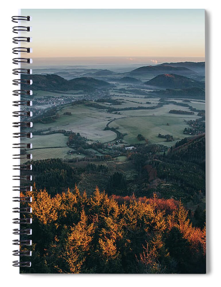Camping Spiral Notebook featuring the photograph Awakening of nature. New day - New experiences by Vaclav Sonnek