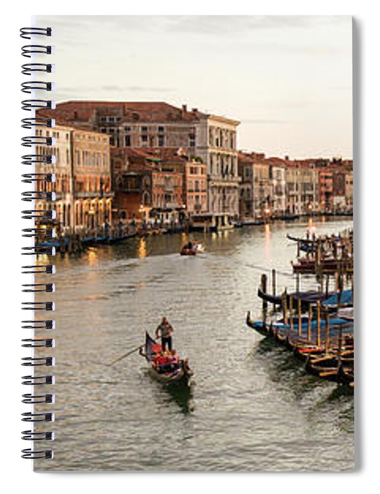 Fine Art Photo Spiral Notebook featuring the photograph B0008729-2060_Grand Canal, Venice by Marco Missiaja