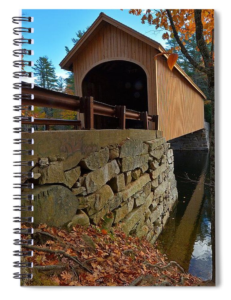 Baab Covered Bridge Spiral Notebook featuring the photograph Baab Covered Bridge #7 by Steve Brown