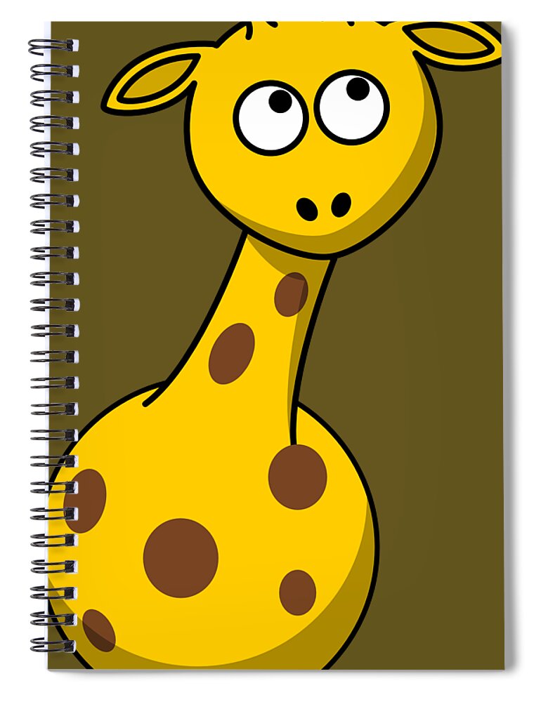Baby Giraffe Cute Cartoon Funny Happy Spiral Notebook by Jeff Brassard -  Pixels