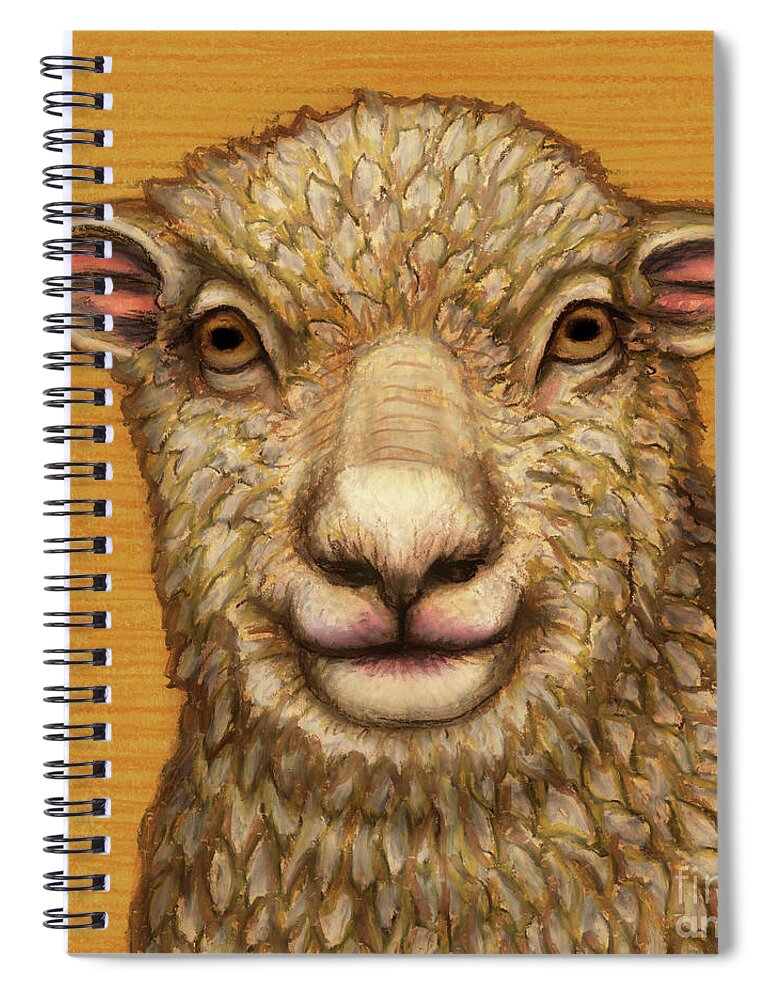Sheep Spiral Notebook featuring the painting Babydoll Southdown Sheep by Amy E Fraser