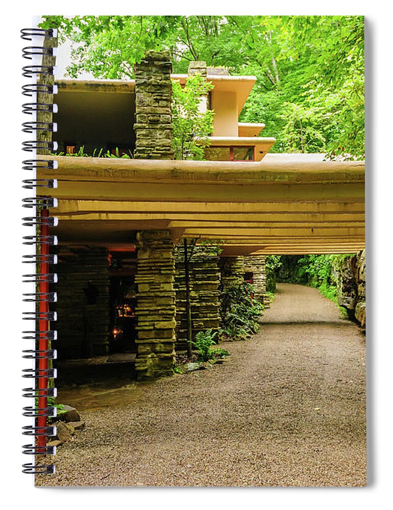 Building Spiral Notebook featuring the photograph Back Door to Falling Waters by Louis Dallara