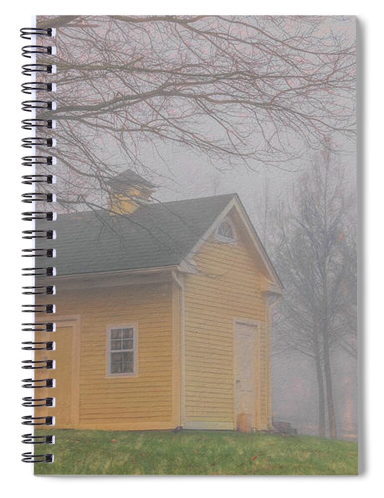 Foggy Spiral Notebook featuring the photograph Very Close to Home in November by Marcy Wielfaert