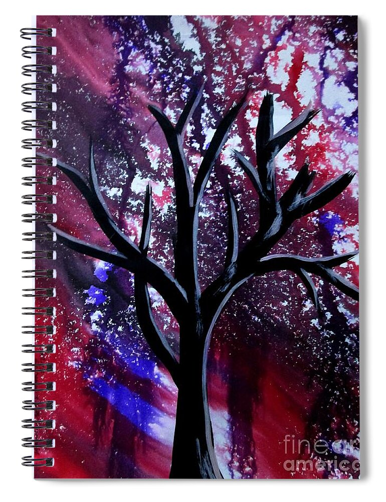 Dooars Spiral Notebook featuring the painting Background of Dooars-3 by Tamal Sen Sharma