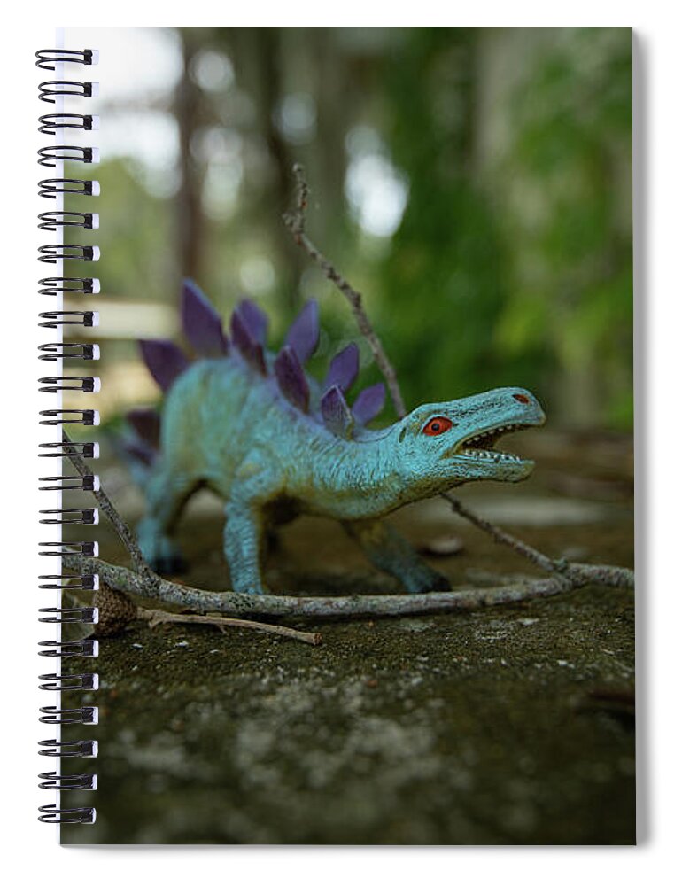 Dinosaur Spiral Notebook featuring the photograph Backyard Dinosaur by Carolyn Hutchins