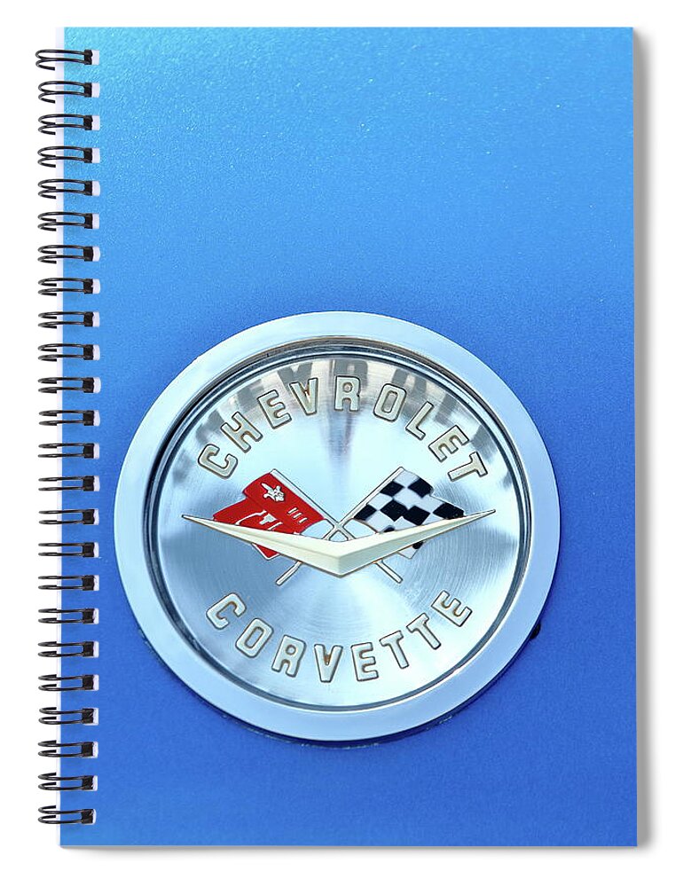 Corvette Spiral Notebook featuring the photograph Badge of Distinction by Lens Art Photography By Larry Trager