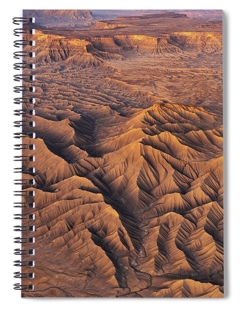 Utah Spiral Notebook featuring the photograph Badlands Alight by Dustin LeFevre