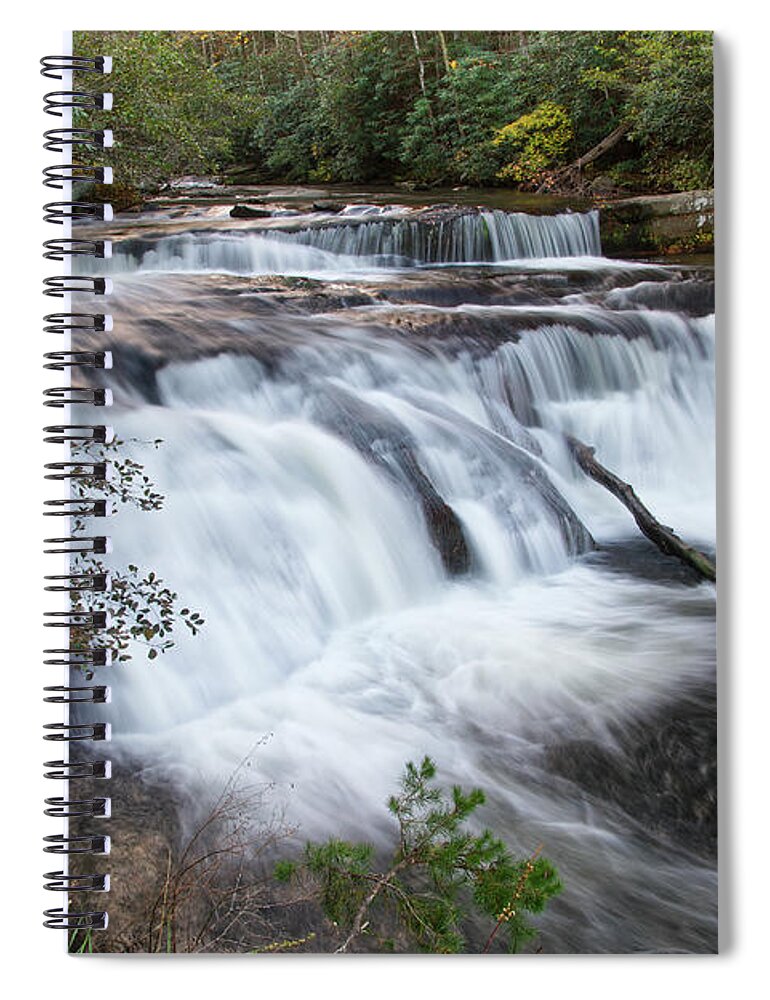 Cherokee National Forest Spiral Notebook featuring the photograph Bald River Falls 35 by Phil Perkins