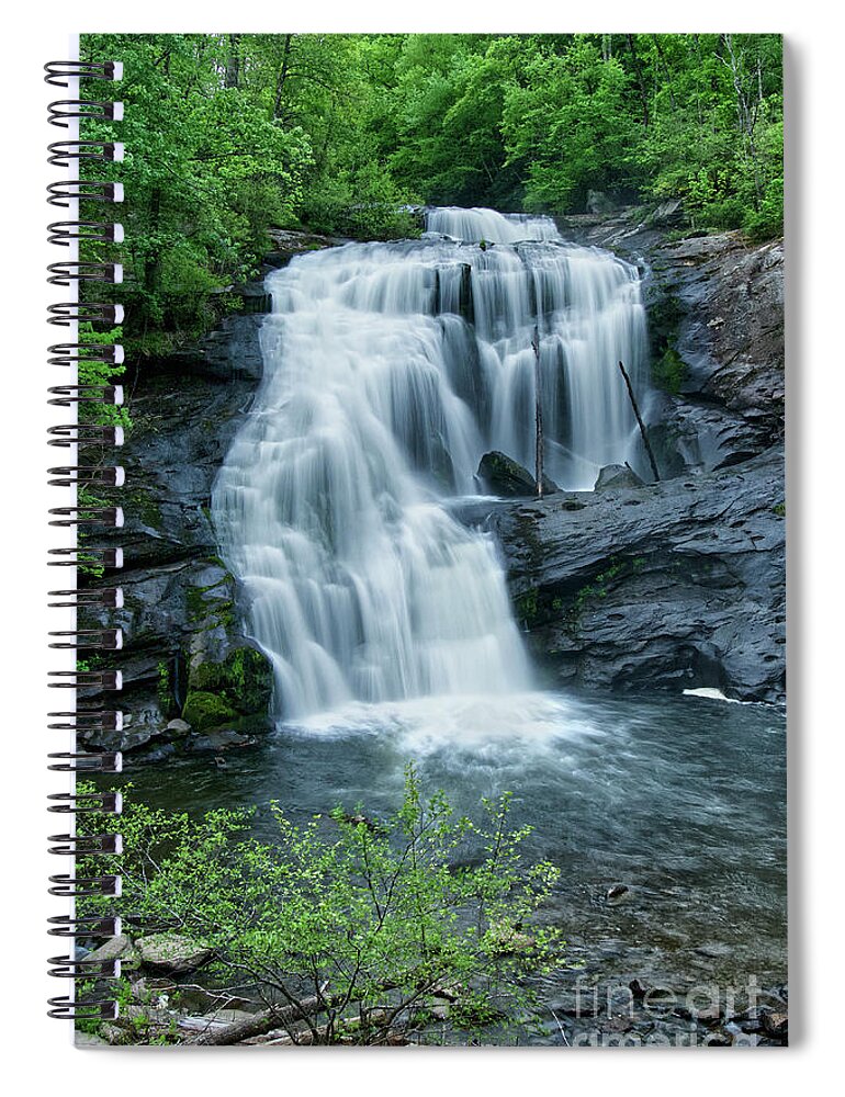 Cherokee National Forest Spiral Notebook featuring the photograph Bald River Falls 41 by Phil Perkins