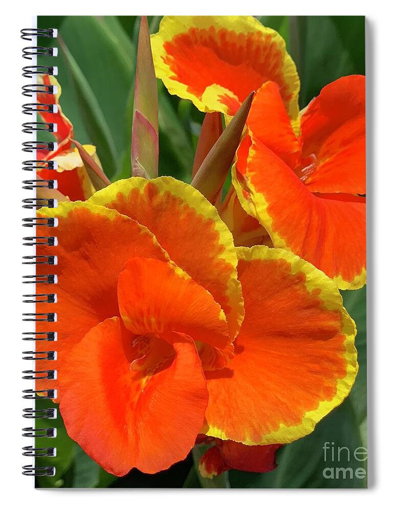 Yellow Spiral Notebook featuring the photograph Bali Floral 2 by Wendy Golden