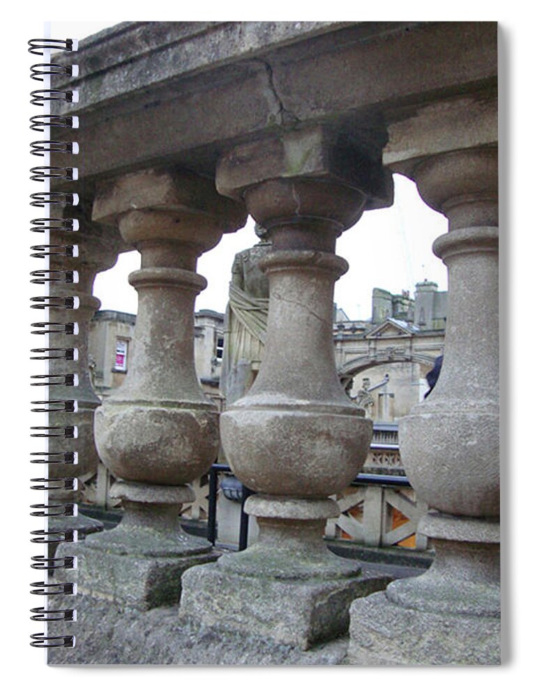 Balustrade Spiral Notebook featuring the photograph Balustrade in Bath by Roxy Rich