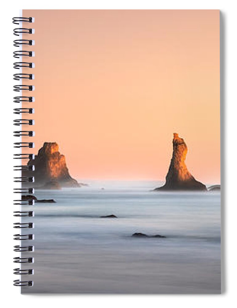 Bandon Beach Spiral Notebook featuring the photograph Bando Beach by Peter Boehringer