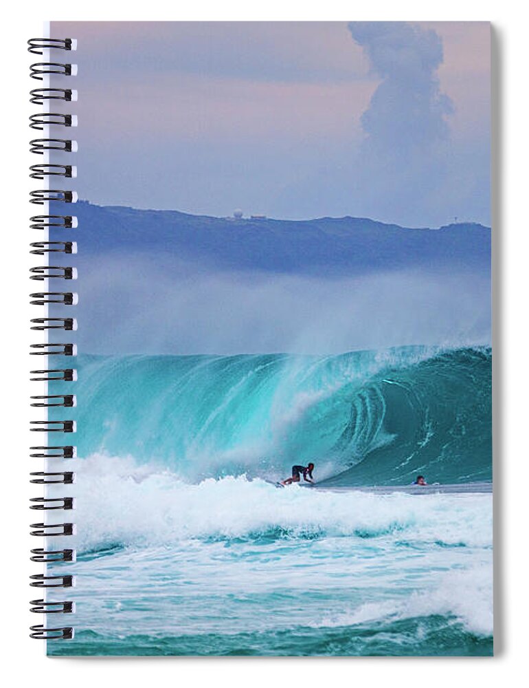 Hawaii Spiral Notebook featuring the photograph Banzai Pipeline by Anthony Jones