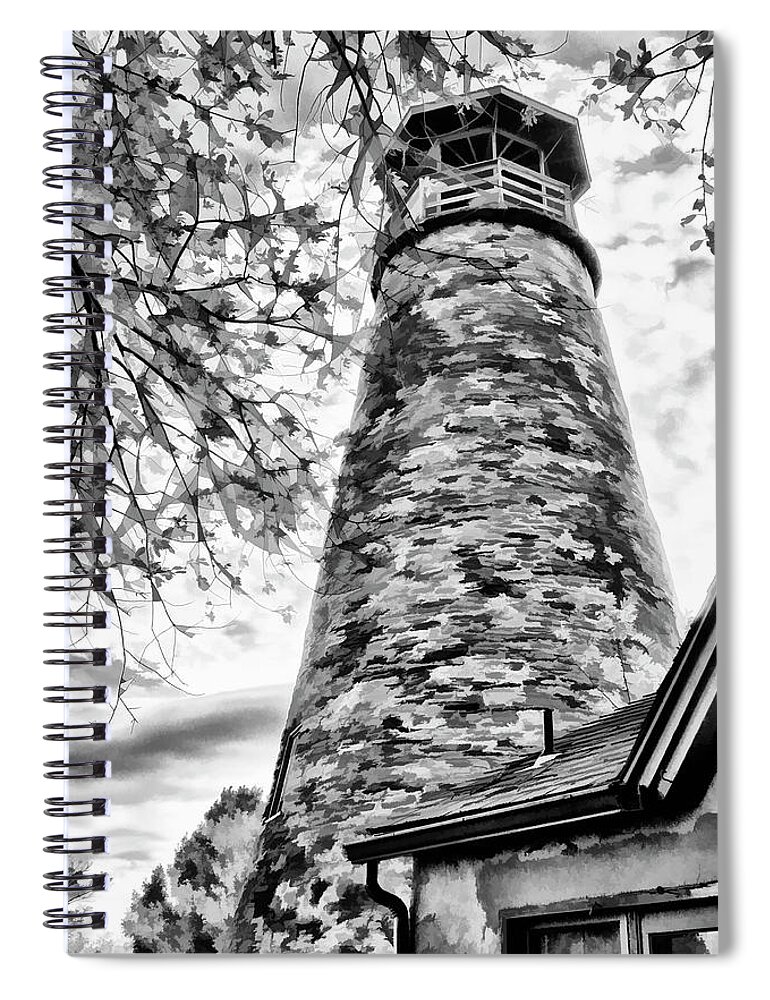 2017 Spiral Notebook featuring the photograph Barcelona Lighthouse by Monroe Payne