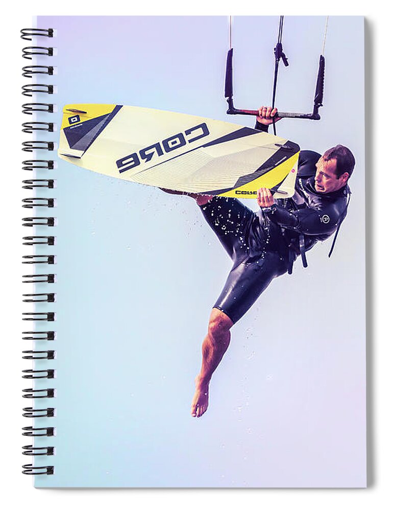 Kites Spiral Notebook featuring the photograph Barely Hanging On by DB Hayes