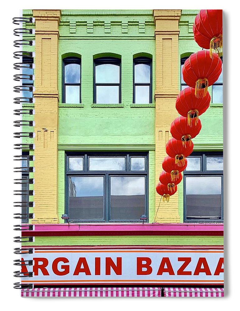  Spiral Notebook featuring the photograph Bargain Bazaar by Julie Gebhardt