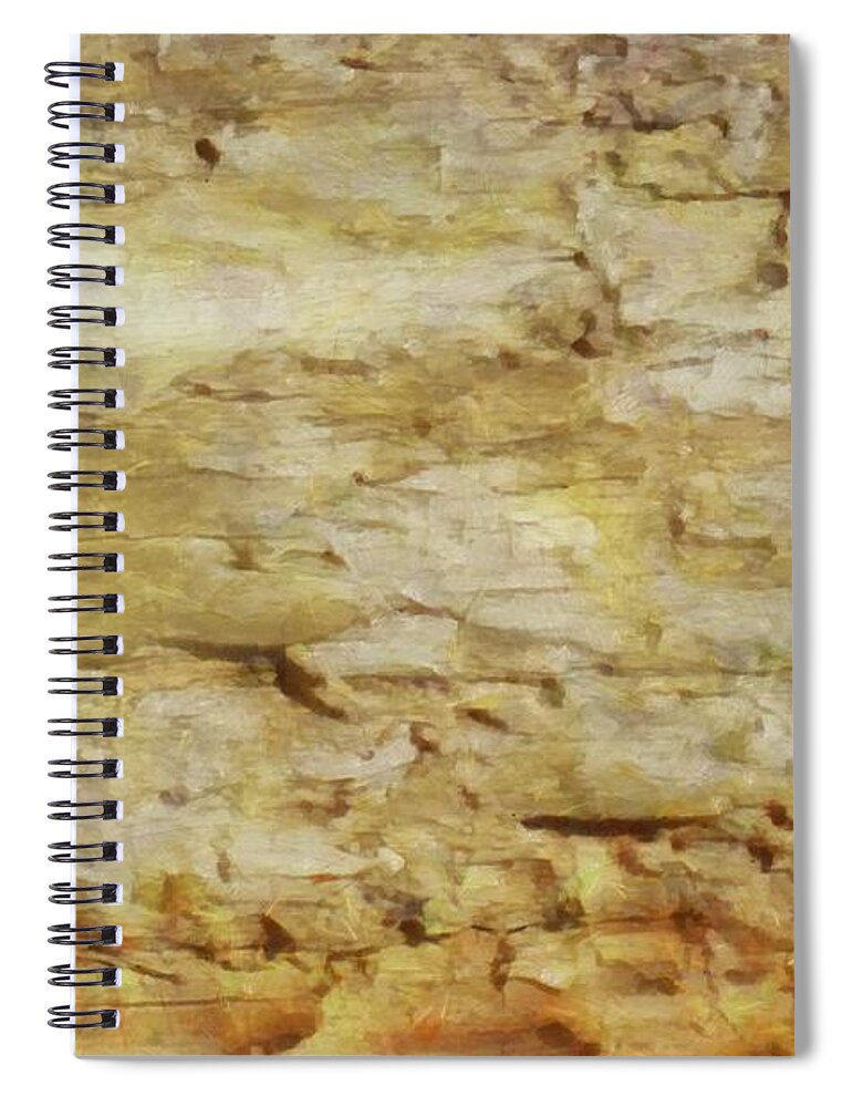 Bark Spiral Notebook featuring the mixed media Bark Texture by Christopher Reed
