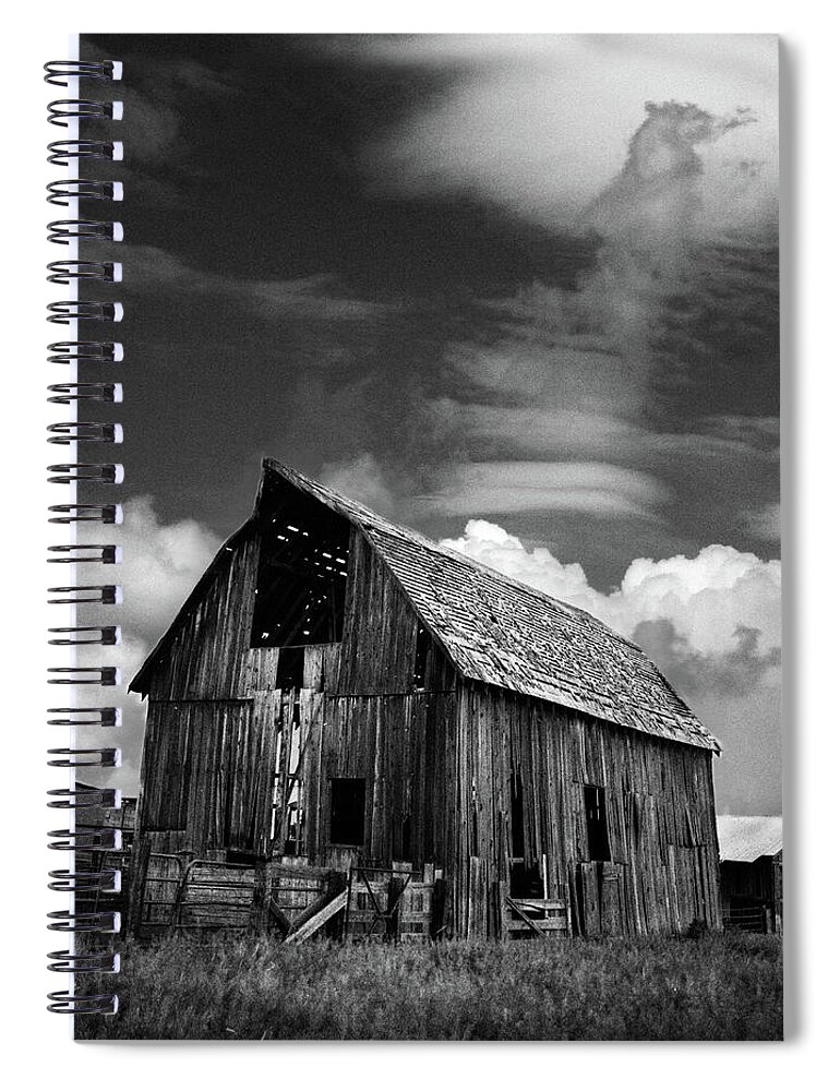 Landscape Spiral Notebook featuring the photograph Barn in America by WonderlustPictures By Tommaso Boddi