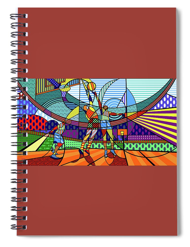 Basketball Spiral Notebook featuring the digital art Basketball by Randall J Henrie