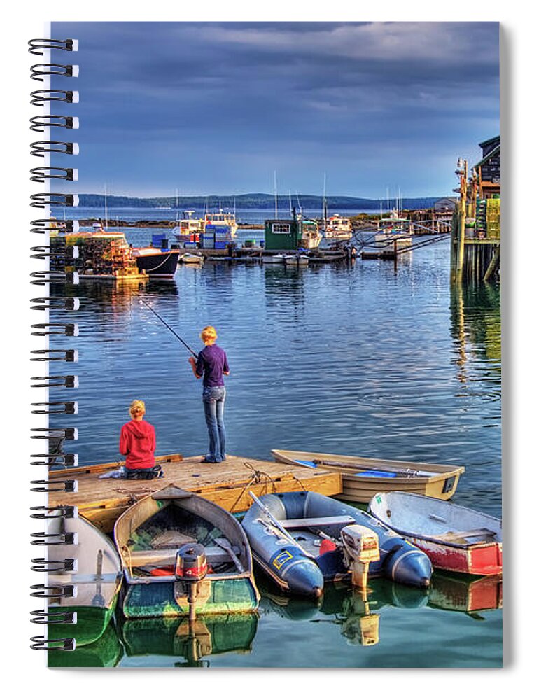 Acadia National Park Spiral Notebook featuring the photograph Bass Harbor 0482 by Greg Hartford