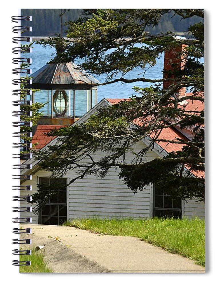 Bass Harbor Head Lighthouse Spiral Notebook featuring the photograph Bass Harbor Head Lighthouse #2 by Steve Brown