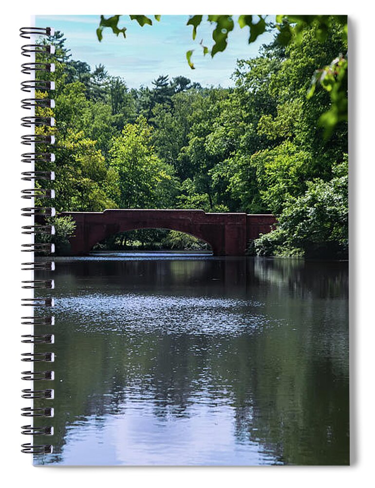 Outside Spiral Notebook featuring the photograph Bass Pond at The Biltmore by Ed Taylor