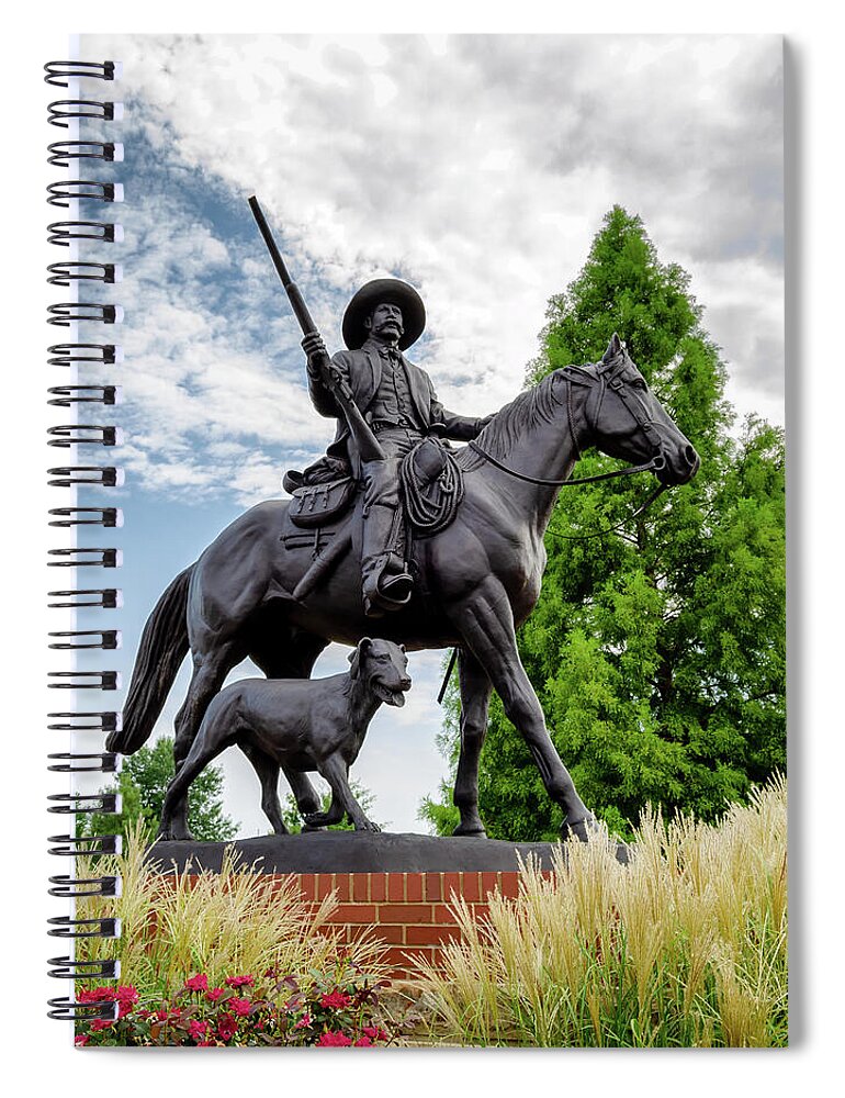 Bass Reeves Spiral Notebook featuring the photograph Bass Reeves Statue by James Barber